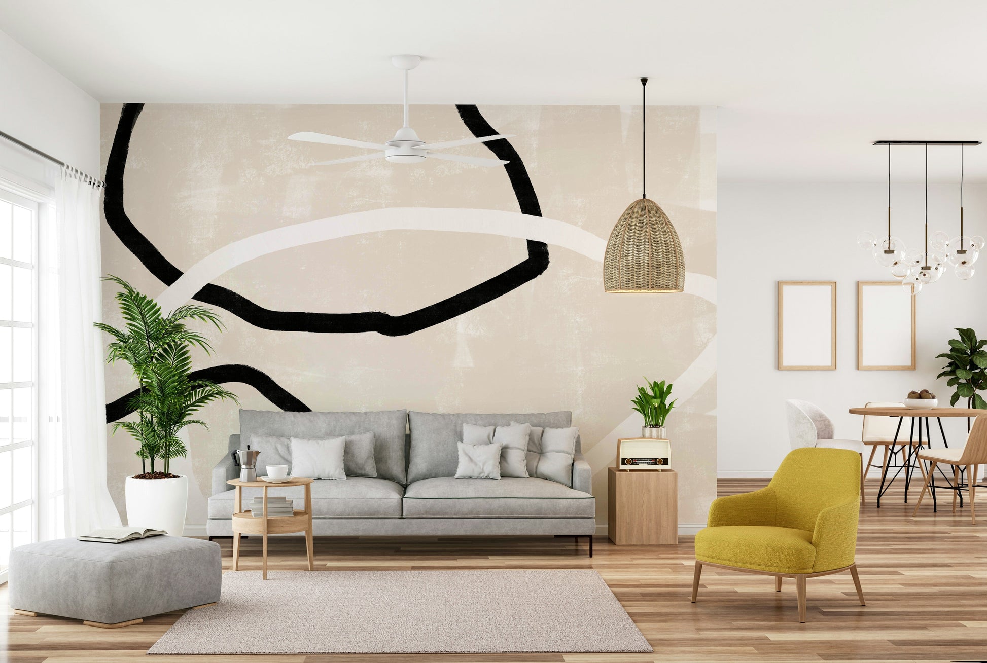 A classic abstract design wallpaper for walls.

