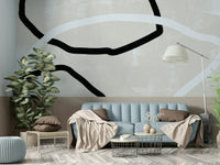 A serene flowing pattern wall mural for your decor.

