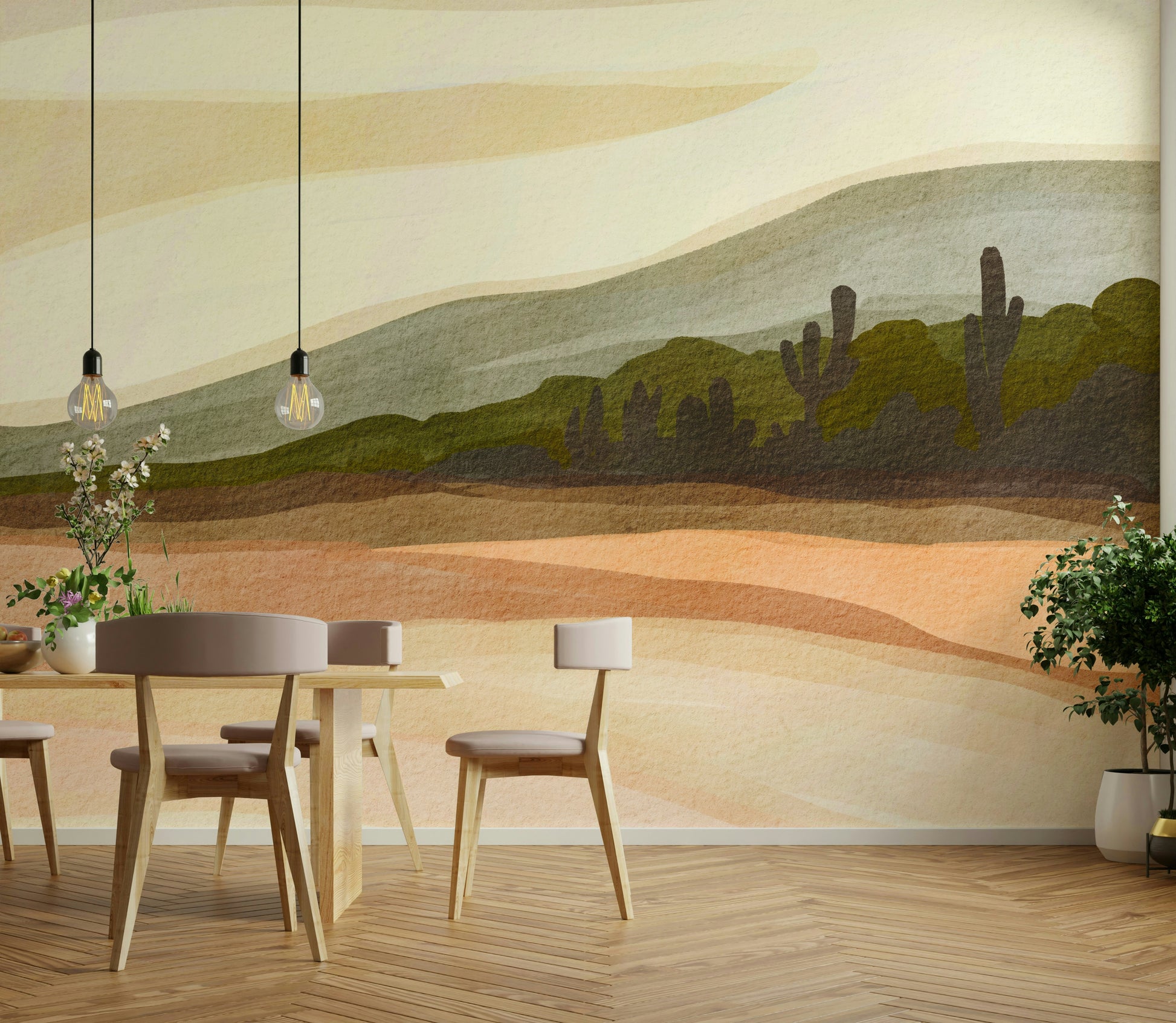 Contemporary desert wallpaper

