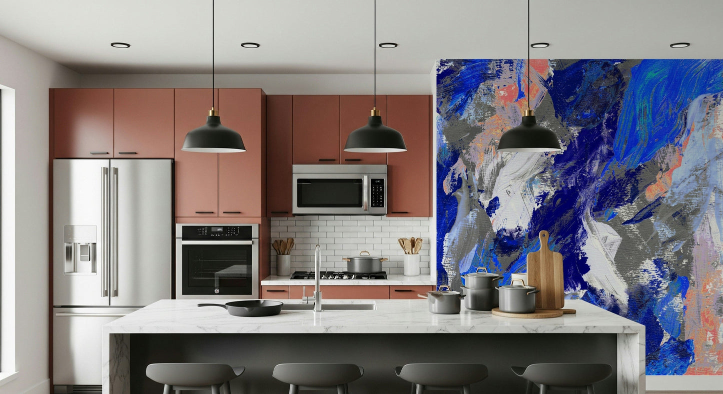 A serene flowing design wall mural for your decor.

