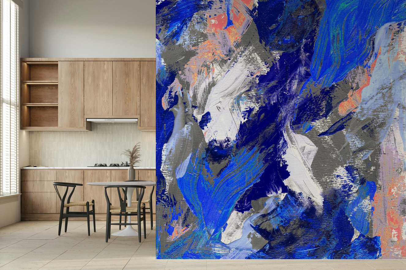 A beautiful abstract earth tones wallpaper mural for a modern home.

