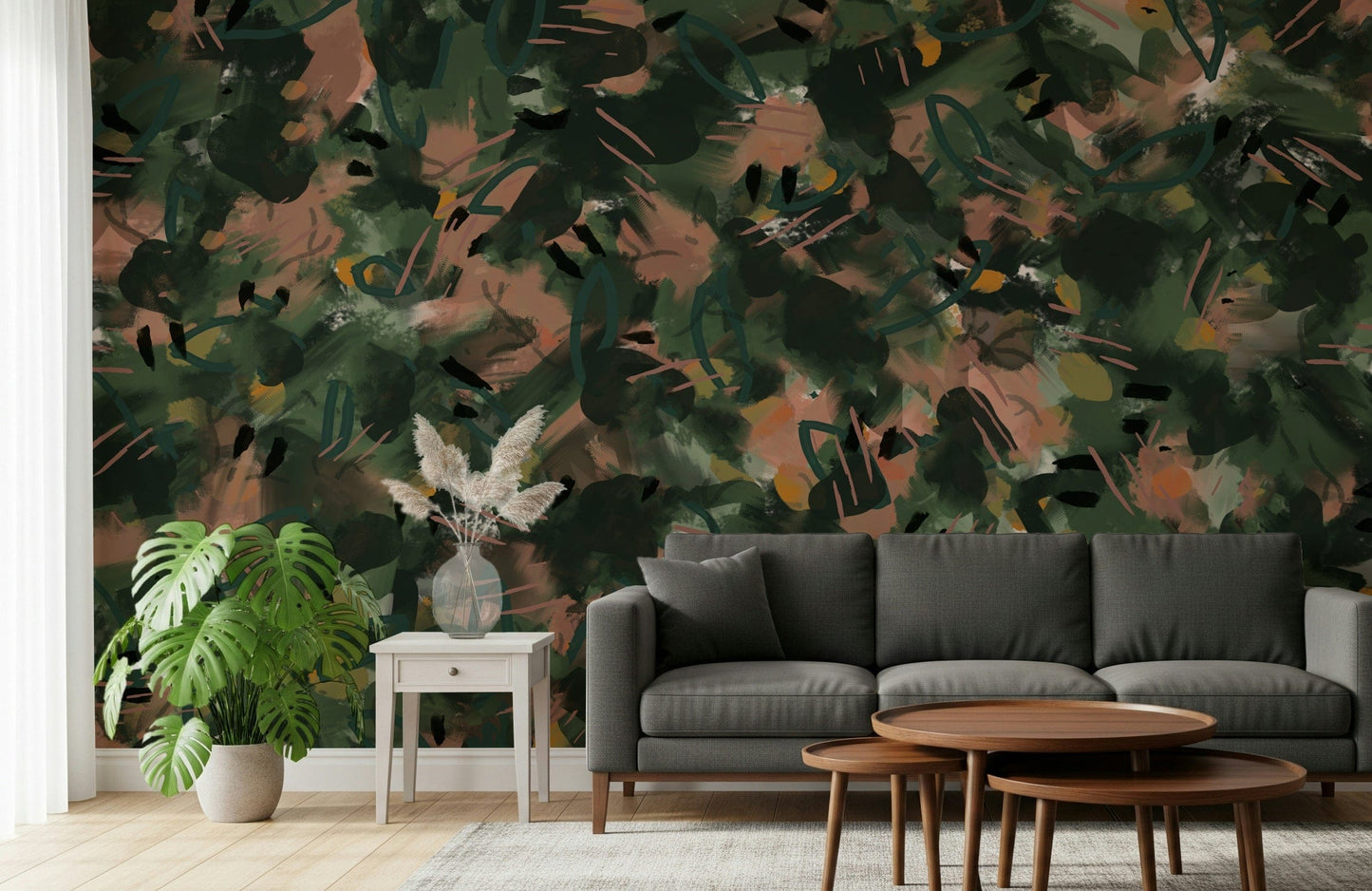 Abstract Earth Tones Wall Mural -2607083