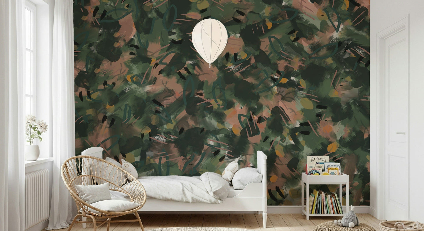 Abstract Earth Tones Wall Mural -2607083
