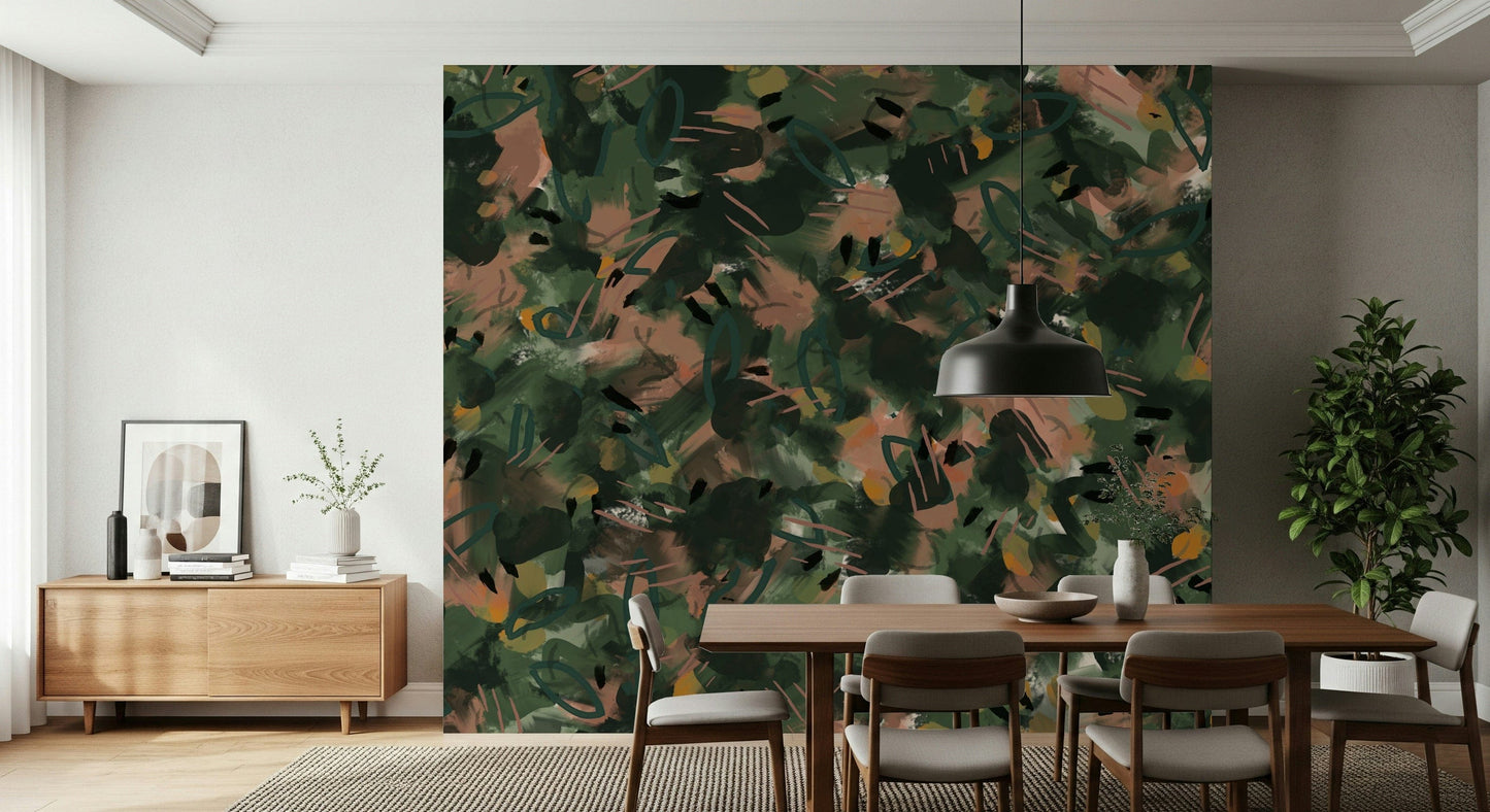 Abstract Earth Tones Wall Mural -2607083