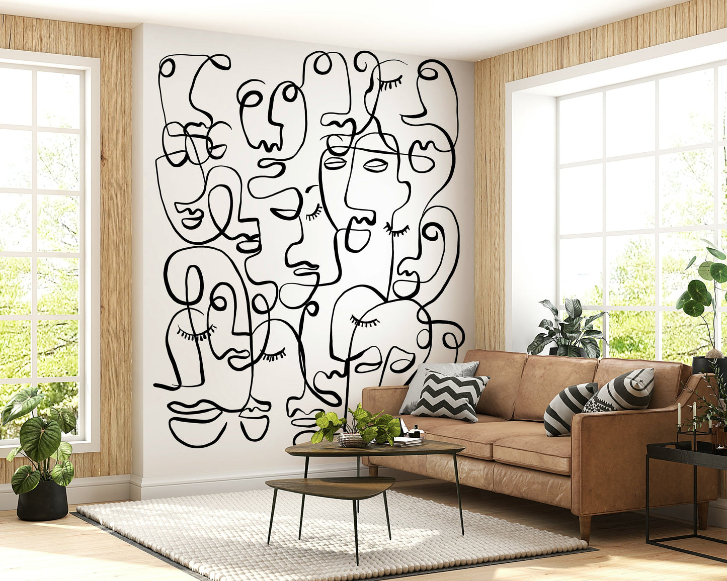 Abstract Portraits Wall Mural