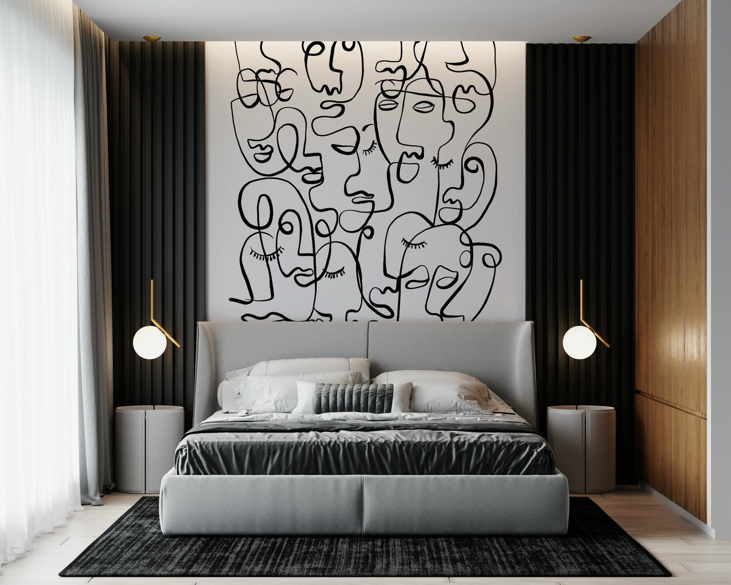 Abstract Portraits Wall Mural