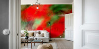 Painterly flower and foliage mural
