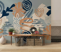 A classic floral wallpaper for walls with a modern theme.

