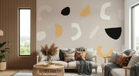 A beautiful abstract form wallpaper mural for a modern home.