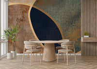 An artistic spatial design mural for home decor.

