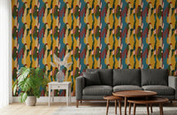 Vertical pattern repeat of Abstract Harmony Geometry Shapes Wallpaper style