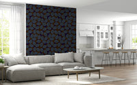 Abstract Leaves Dark wall covering for a bold, nature-inspired interior aesthetic.