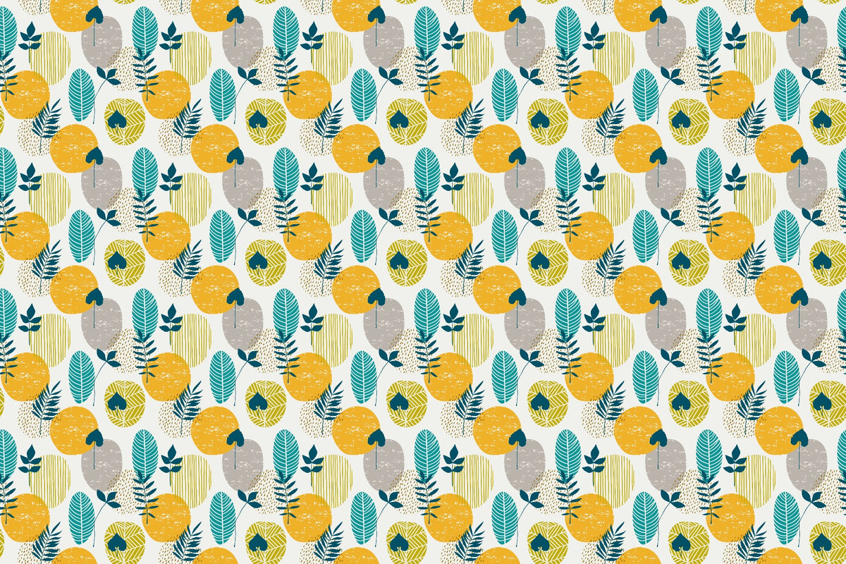 Orange Yellow Abstract Autumn Leaves Wallpaper in your room