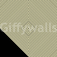 A dramatic diamond peak wallpaper created from layered black diagonal lines against a cream background.