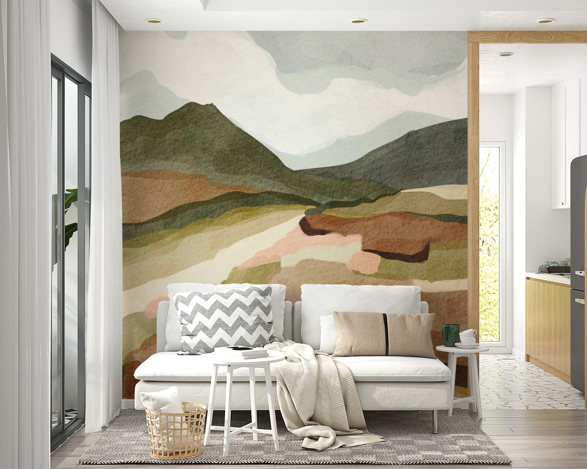Living room abstract wallpaper

