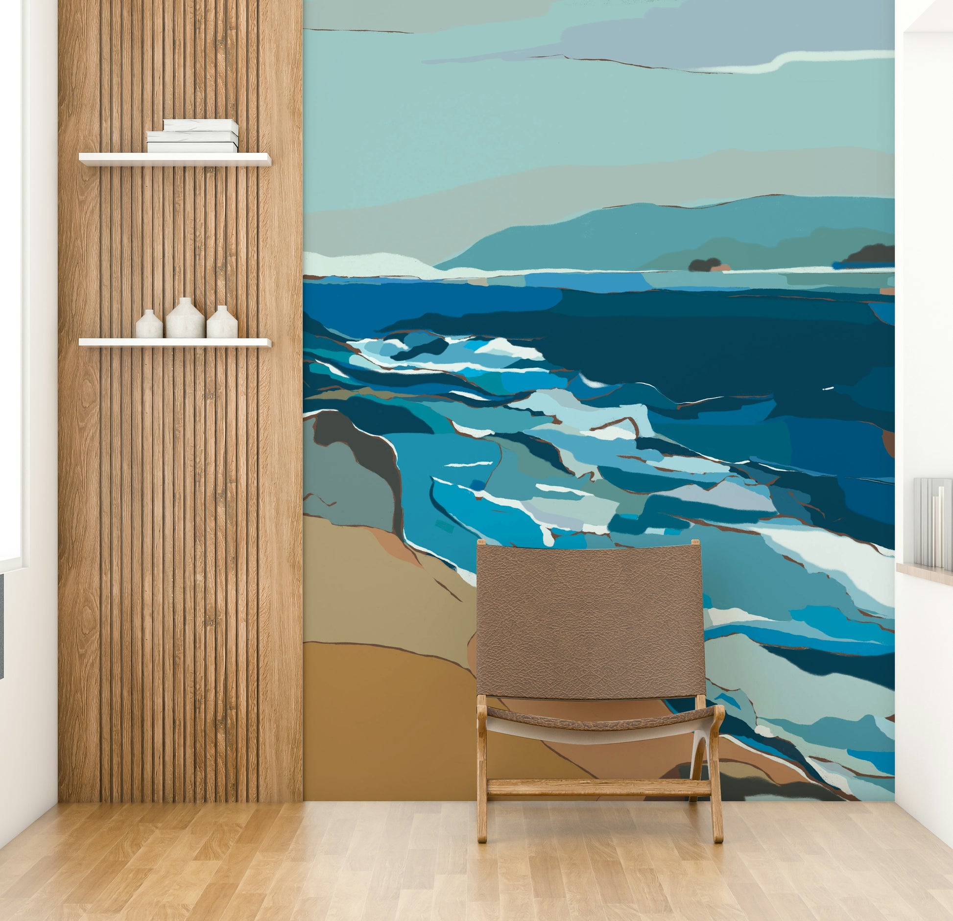 Blue and teal abstract wallpaper

