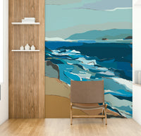 Blue and teal abstract wallpaper

