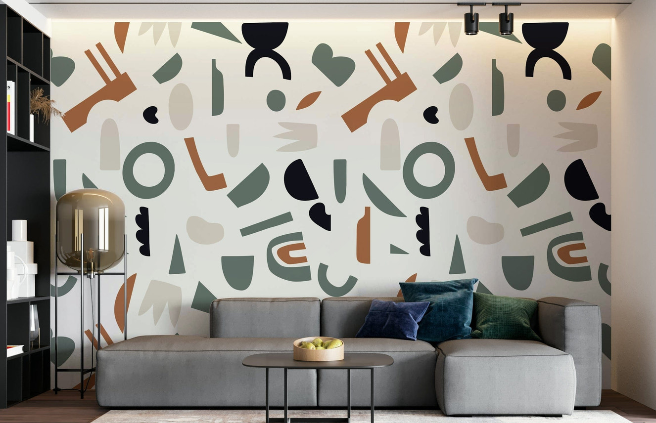 The colors are gentle, with a muted, neutral palette.

