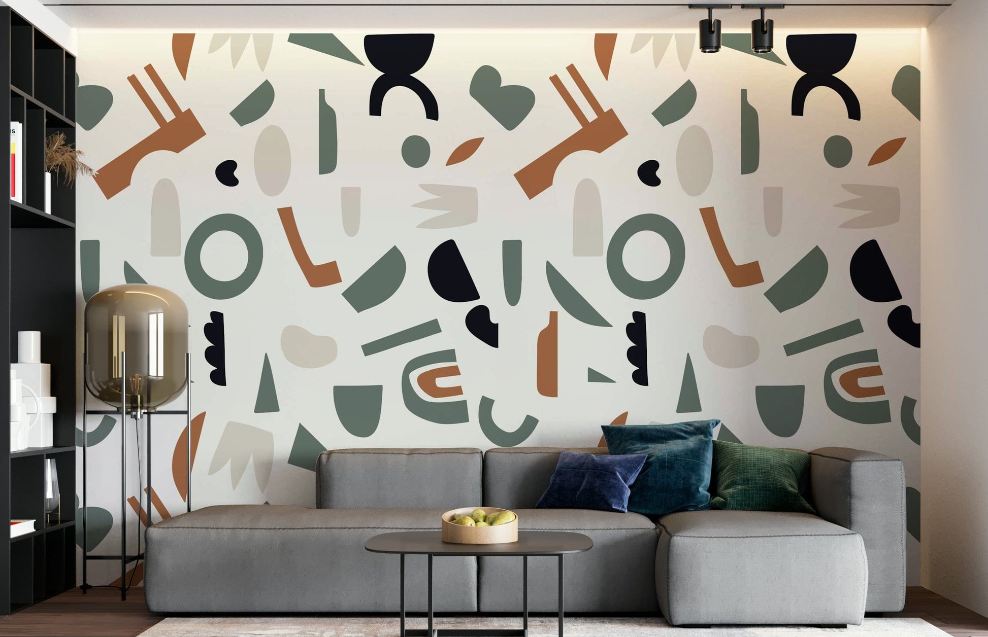The colors are gentle, with a muted, neutral palette.

