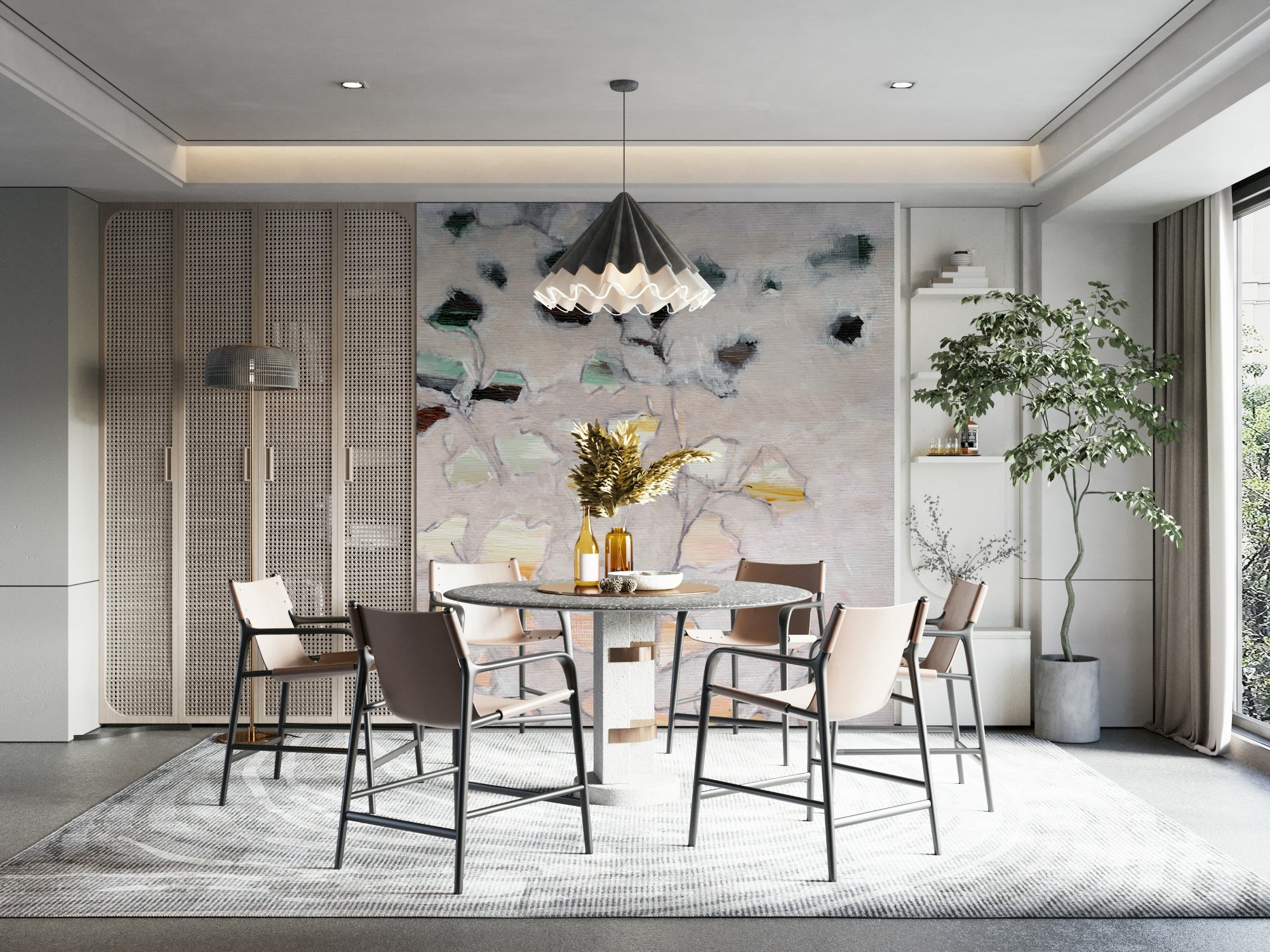 Abstract Painterly Botanicals wall mural


