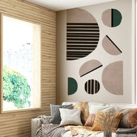 Black and white abstract wallpaper for minimalist decor.
