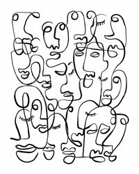 Abstract Portraits Wall Mural