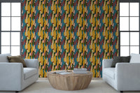 Visual depth created by Abstract Shapes Modern Geometry Wallpaper patterns.