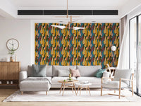 Contemporary art print on Abstract Shapes Modern Geometry Wallpaper.