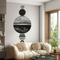 Bold and dynamic abstract shapes mural wallpaper.