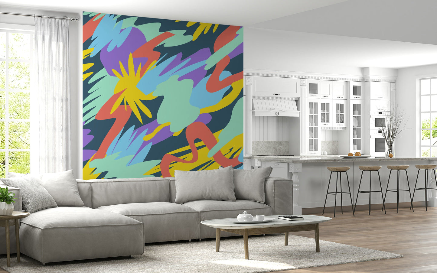 A classic starry sky wallpaper for walls.