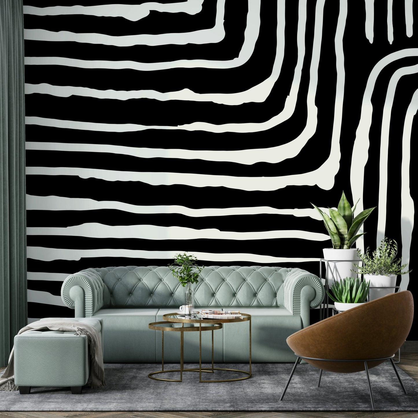 Abstract Stripe Wall Mural