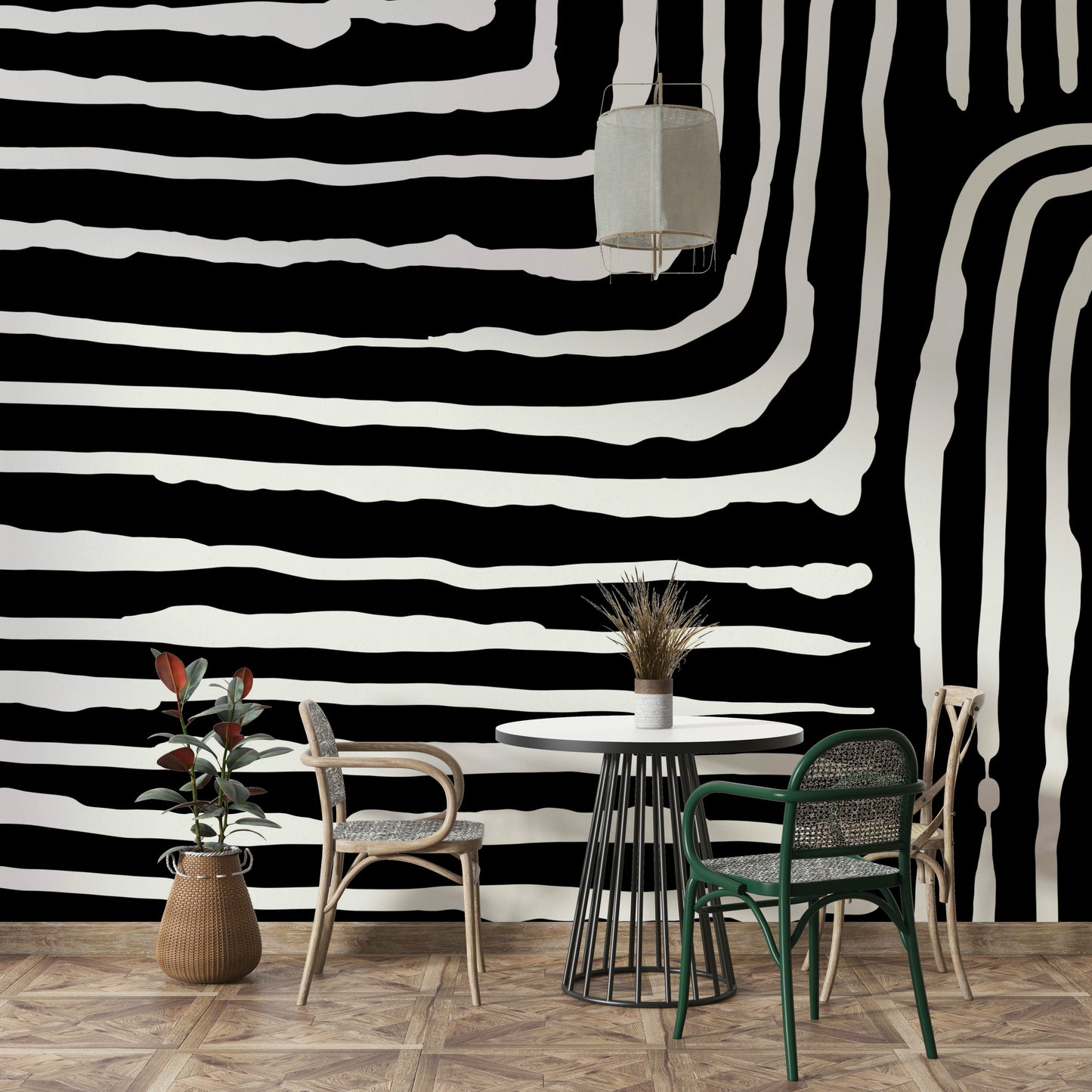 Abstract Stripe Wall Mural