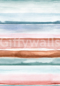 Relaxing wall mural with artistic flowing stripes

