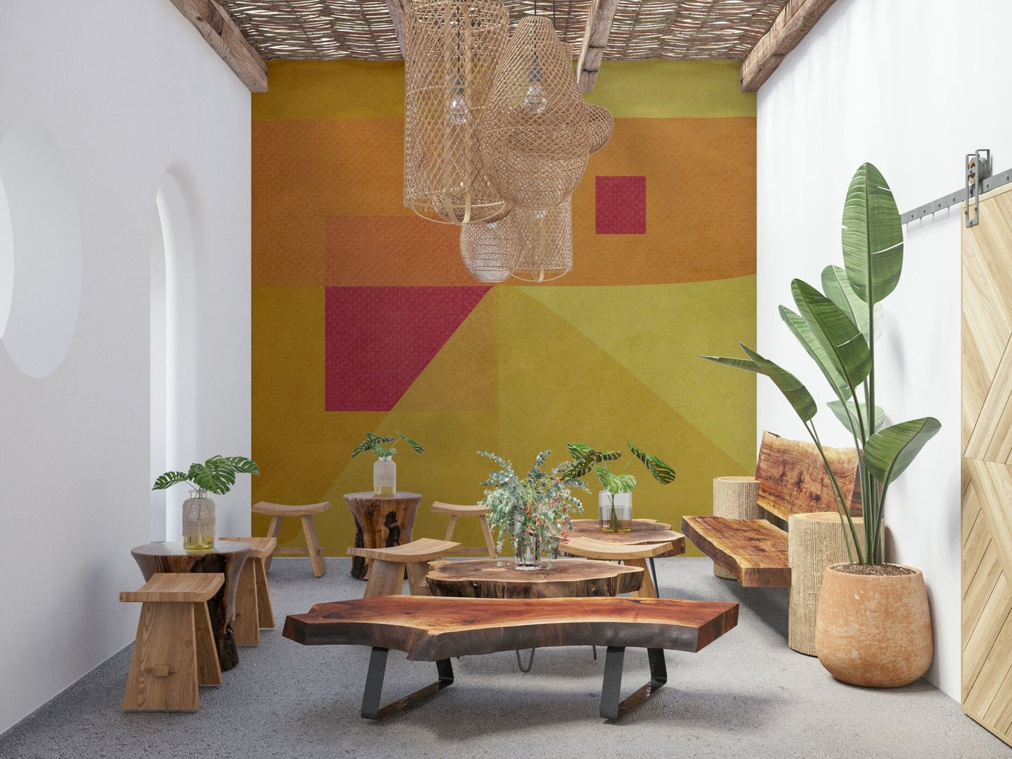 Golden amber tones Abstract Study in Yellow wallpaper vibrant saturated colors.