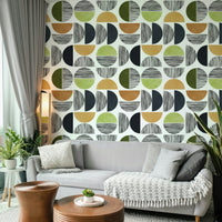 The design features flowing shapes and blended colors inspired by sunsets.

