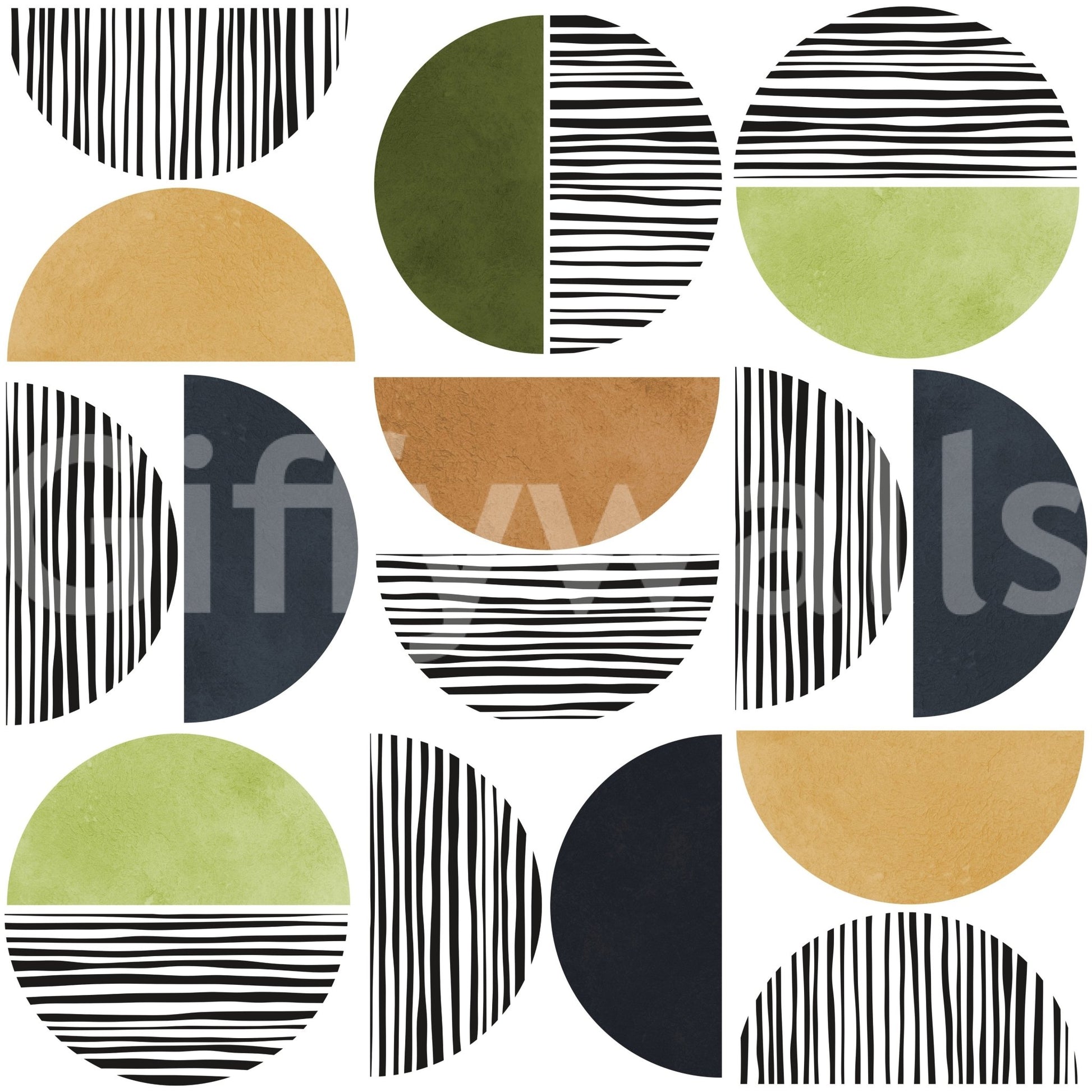 The Abstract Sunscapes mural makes a sophisticated and subtle statement.

