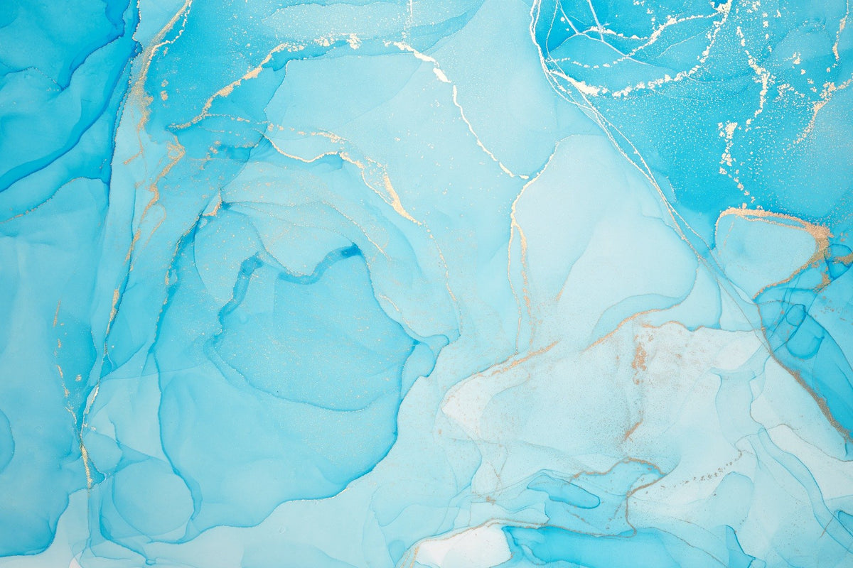 Turquoise Alcohol Art Wallpaper Mural in your room