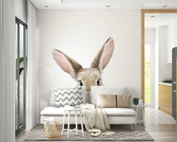 Easter-themed baby bunny wall mural design

