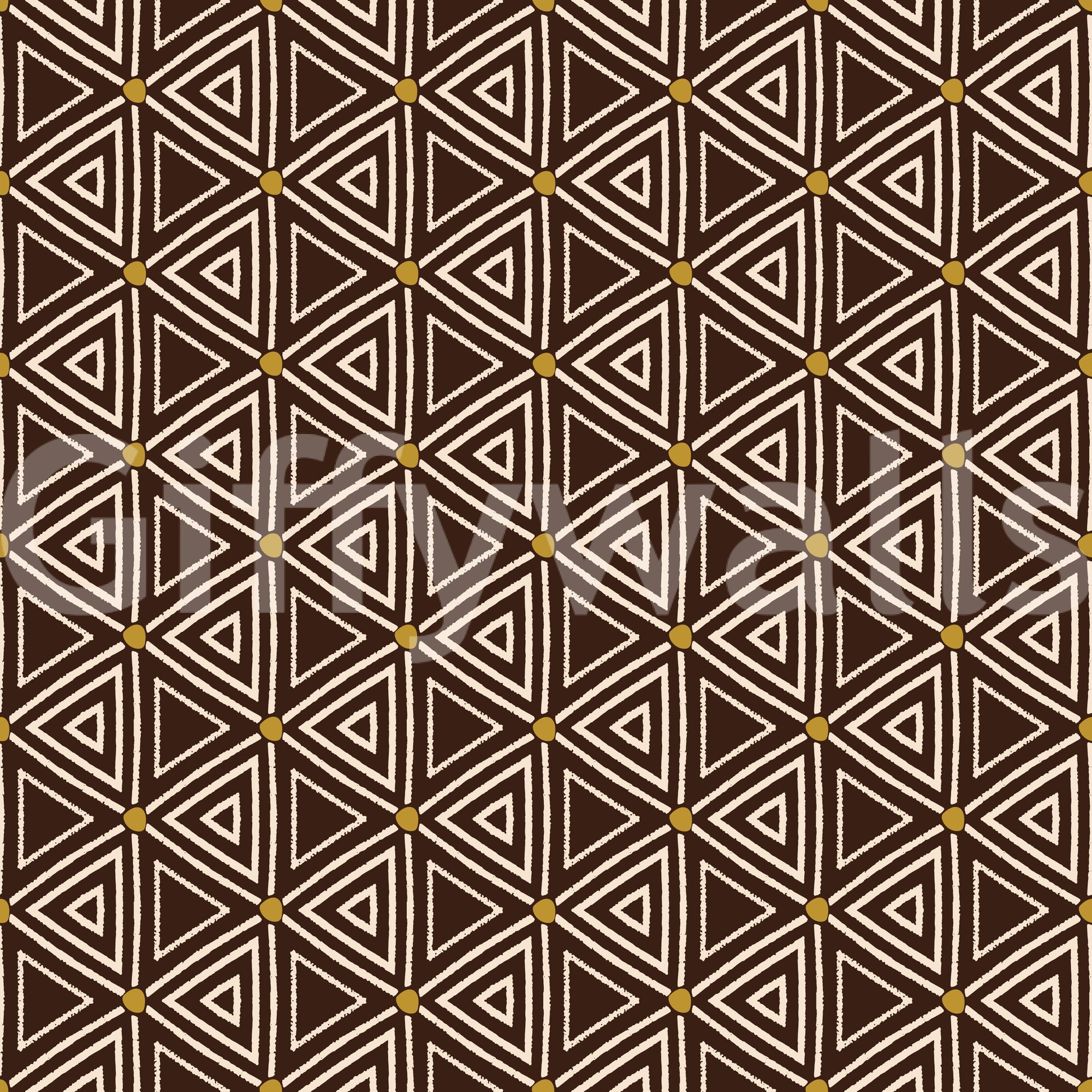 Earthy tribal tapestry design wallpaper for cultural interiors.

