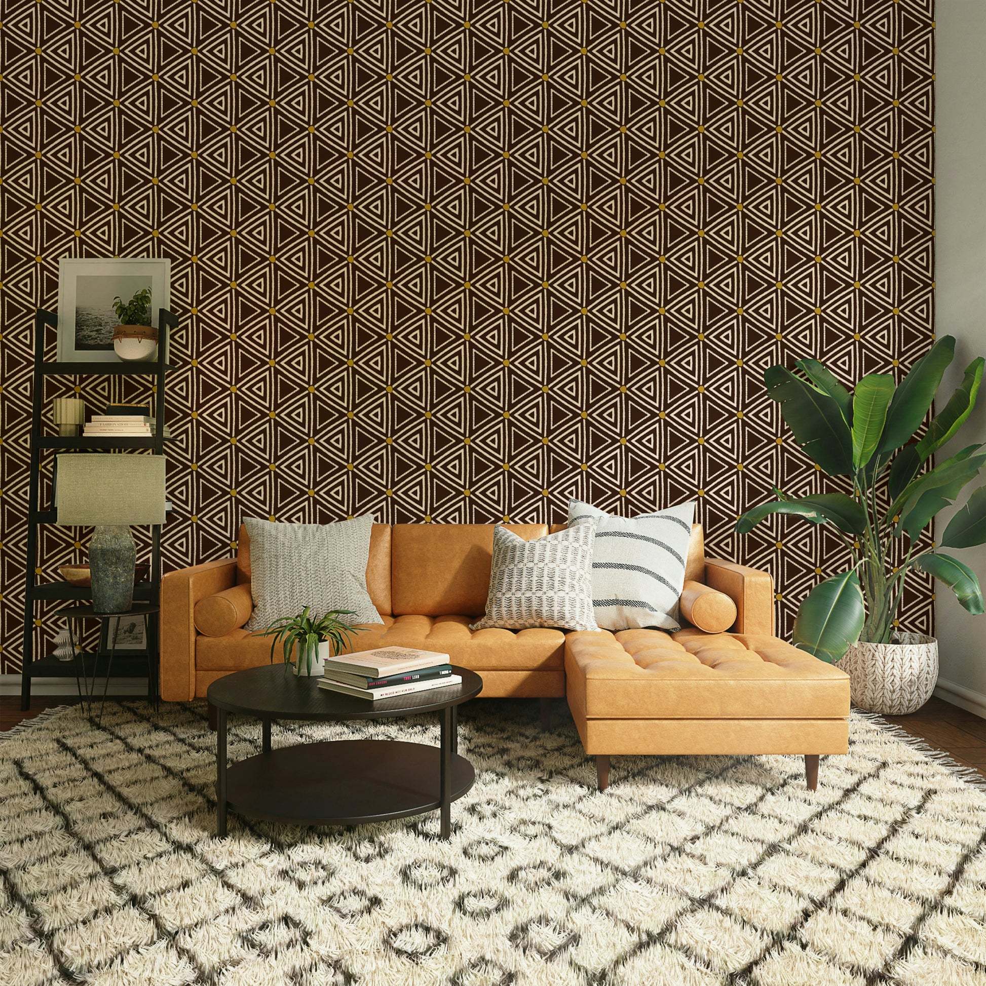 Warm earthy tribal wall mural for any room in your home.

