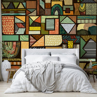 Stunning African wildlife mural for nature-inspired interiors.


