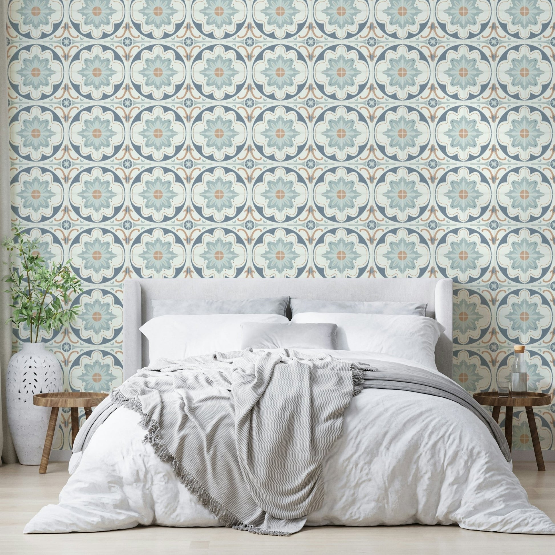 rustic cement tile mural wallpaper

