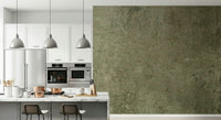 Vintage Olive Leather Wall Mural – Elegant aged leather design with warm olive tones for cozy, refined interiors.
