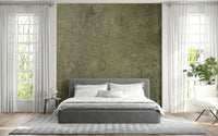 Rustic Olive Leather Wall Mural – Realistic aged leather finish in greenish tones for a luxurious yet earthy atmosphere.