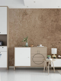 Classic Peach Leather Wallpaper – Aged leather mural in warm peach tones, suitable for bedrooms, lounges, or offices.