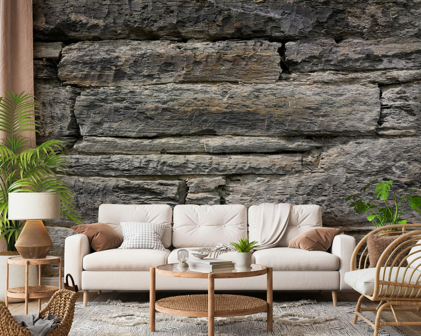 Aged Stone Wall Mural -2566573