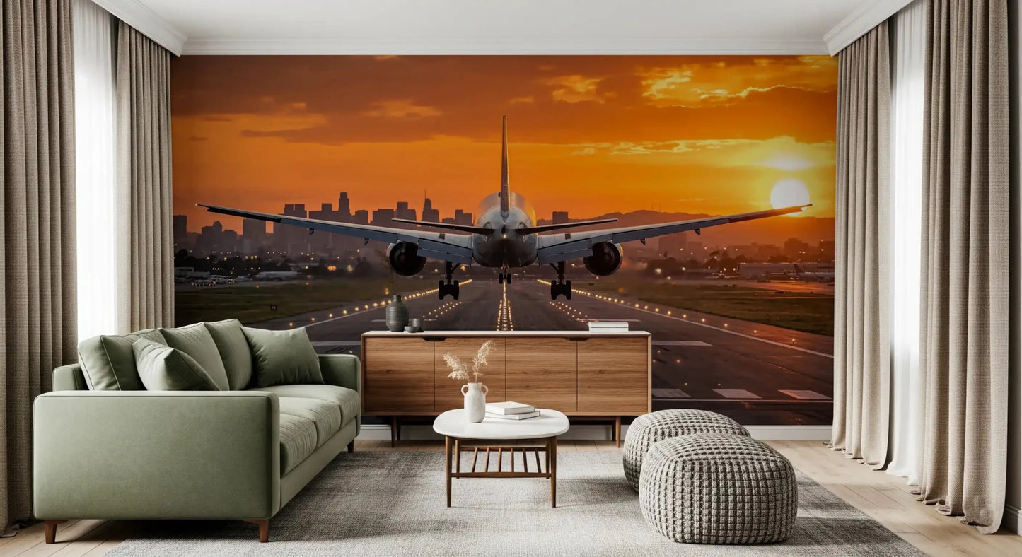 Airport in the morning Wall Mural