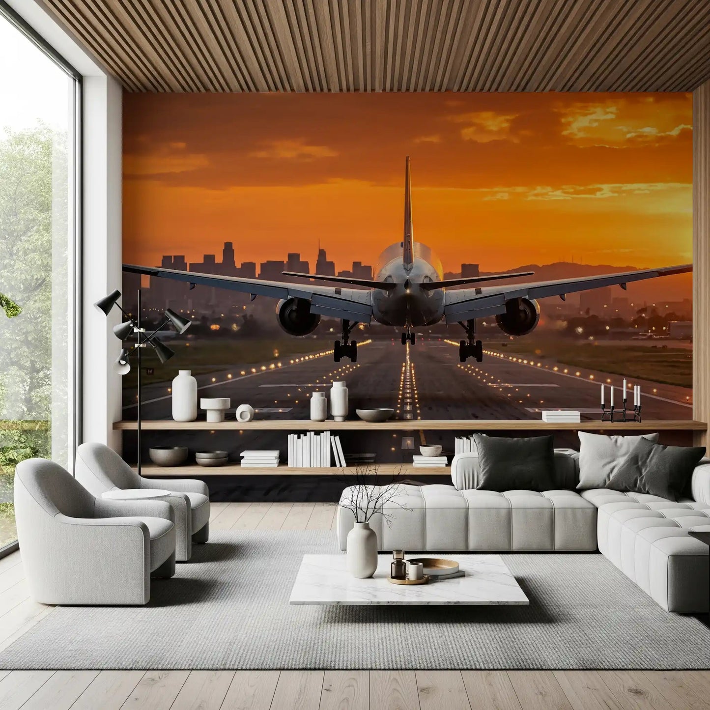 Airport in the morning Wall Mural