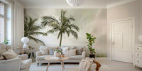 Timeless Alone at the Beach mural with faded textures

