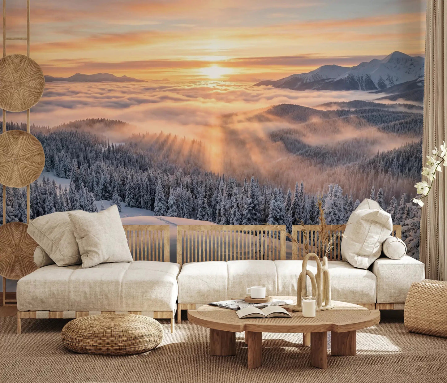 Alpenglow Winter Majesty Wall Mural